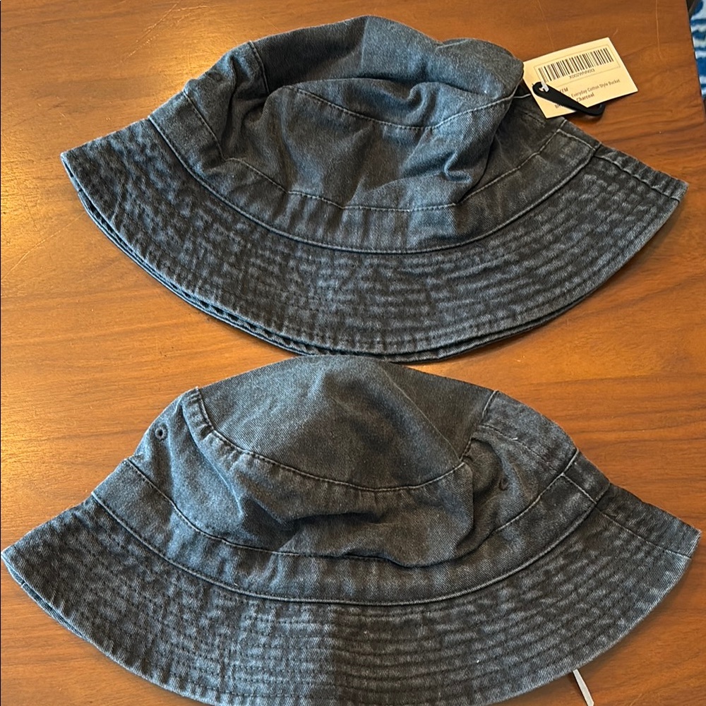 Gray Bucket Hat with Stitched Brim